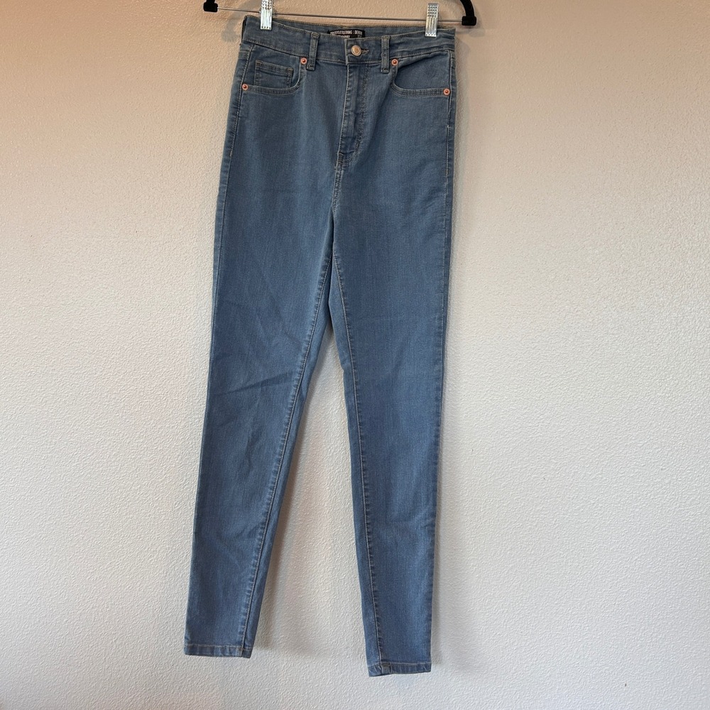 PrettyLittleThing 5 Pocket Skinny Jeans Blue High Rise Denim US 4 EU 36 UK 8